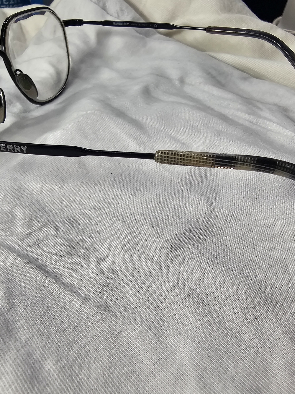 Burberry Black Metal Round-Bridge Men’s Glasses - Picture 2 of 5